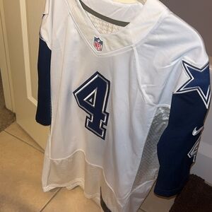 Dallas Cowboys #4 White & Navy Jersey